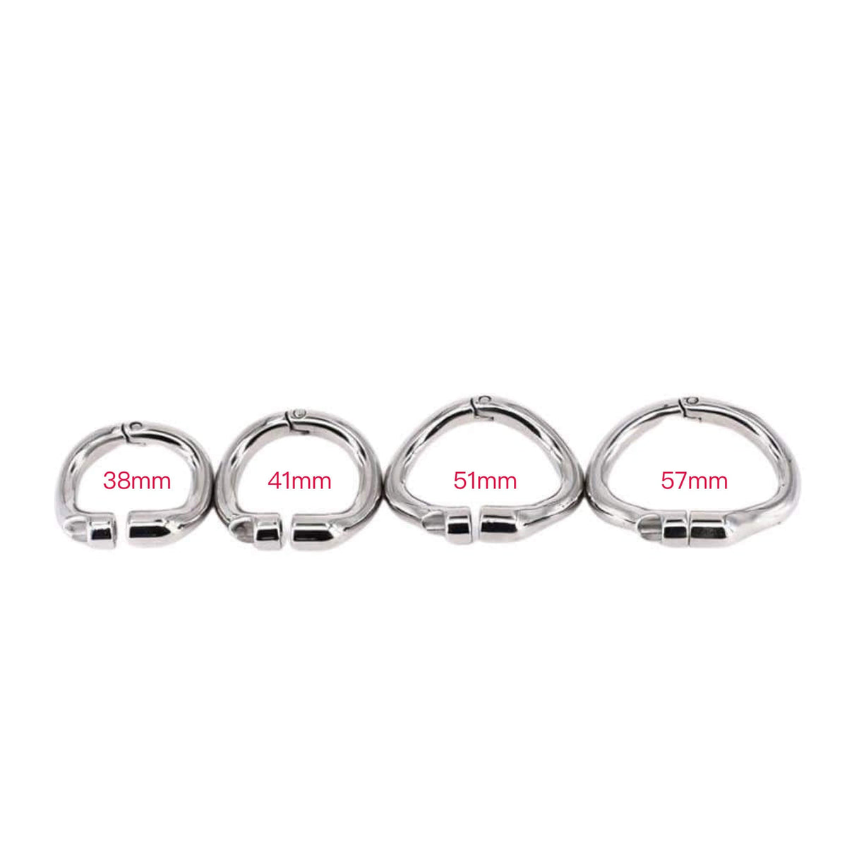 Größenkennzeichnung für 38, 41, 51 und 57 mm