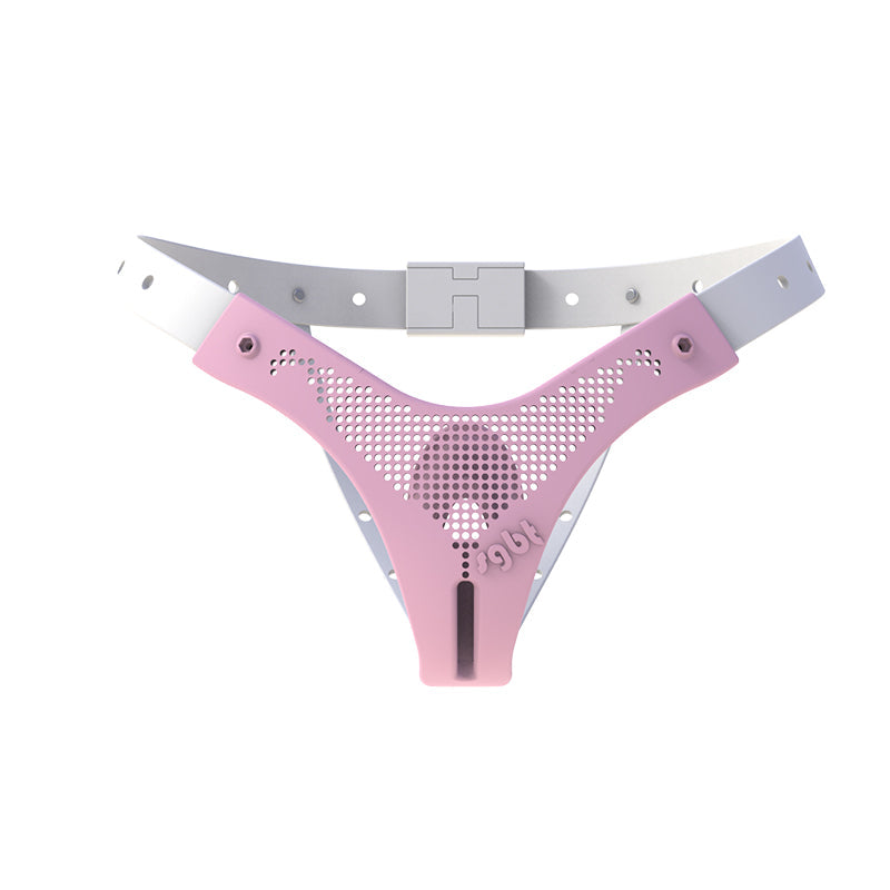 Pinke Front mit länglicher Öffnung