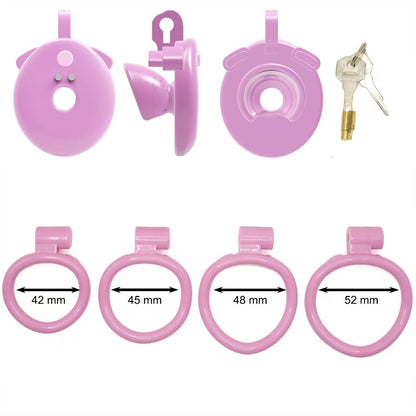 Pinkes Set mit vier Ringen