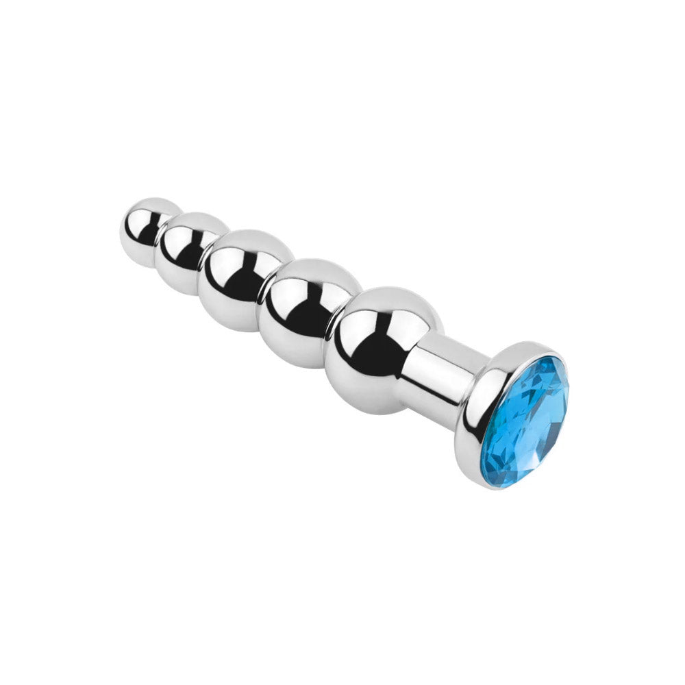 Polierter Kugelplug mit blauem Schmuckstein