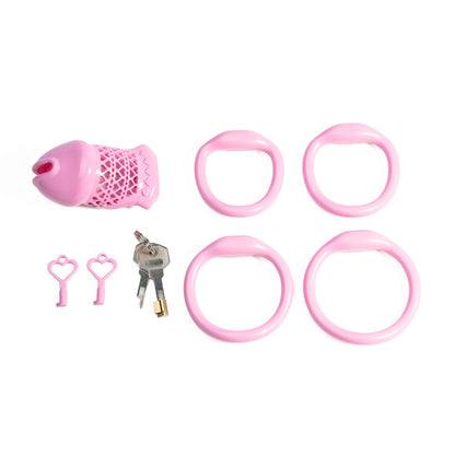 Pinkes Set mit vier Ringen