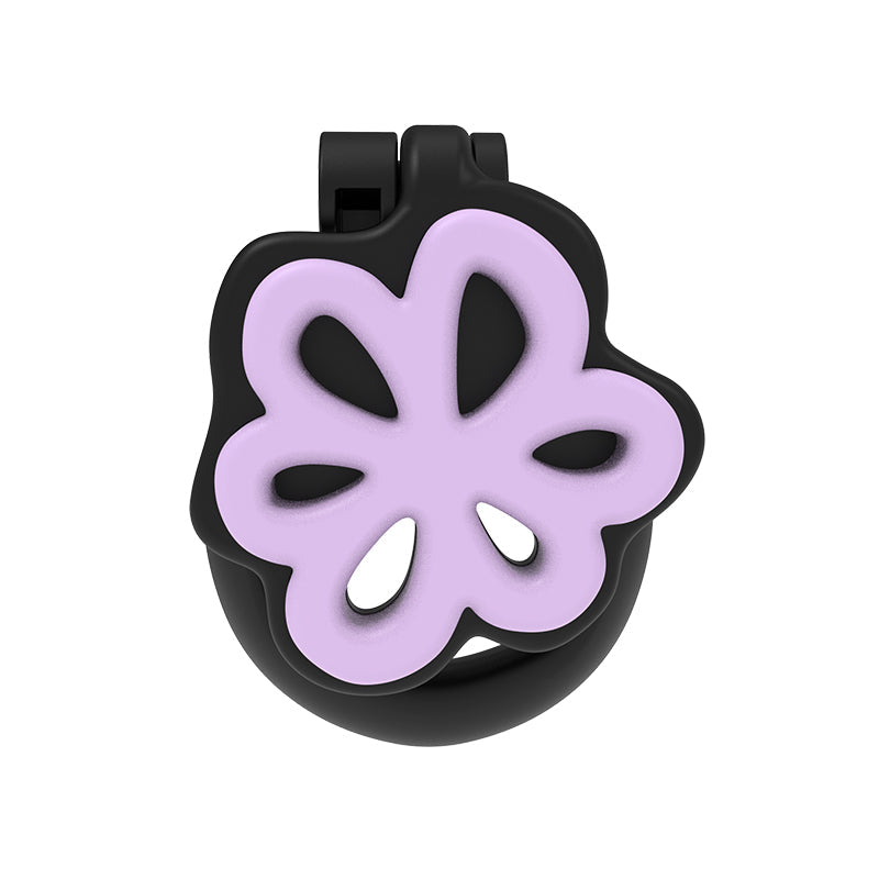 Violette Blüte von vorne