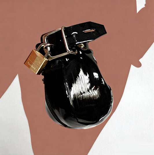 Schwarze Hülle mit Schnallenriemen