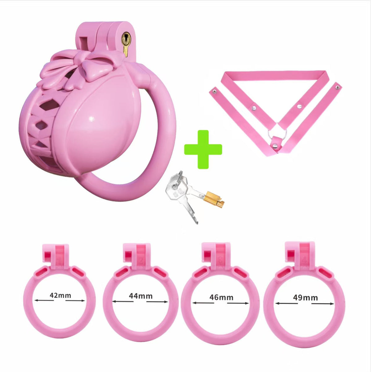 Pinkes Set mit Haltegurt
