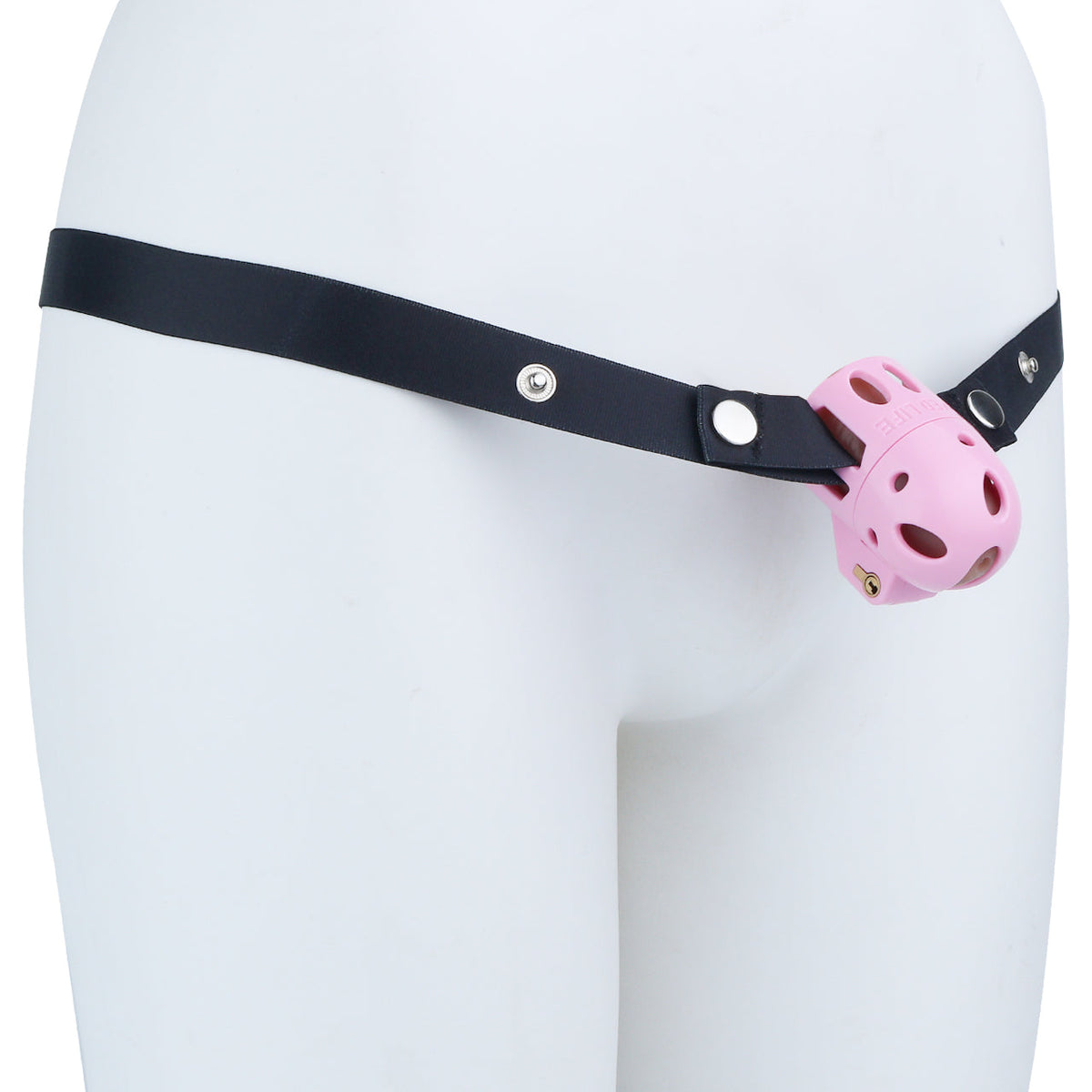 Pinker Käfig am Haltegurt