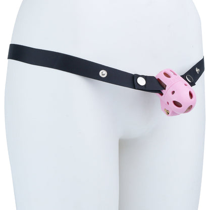Pinker Käfig am Haltegurt