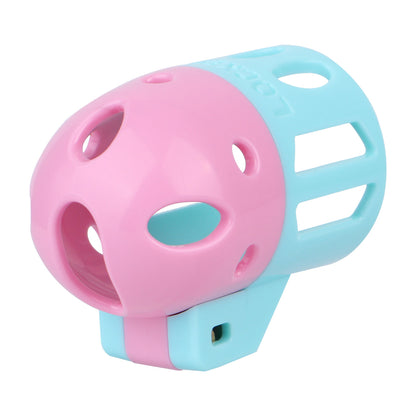 Pink-blaue Hülle in Seitenansicht
