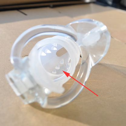 Detail der Noppen im transparenten Aufsatz