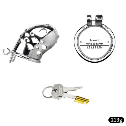 Käfig mit wählbaren Ringgrößen und Schlüsseln