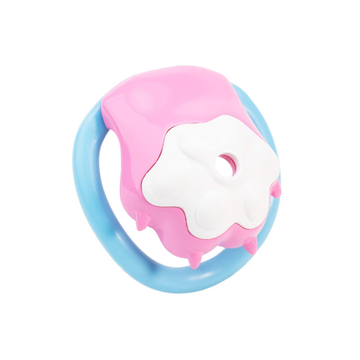 Pinke Cat-Paw-Hülle mit blauem Basisring
