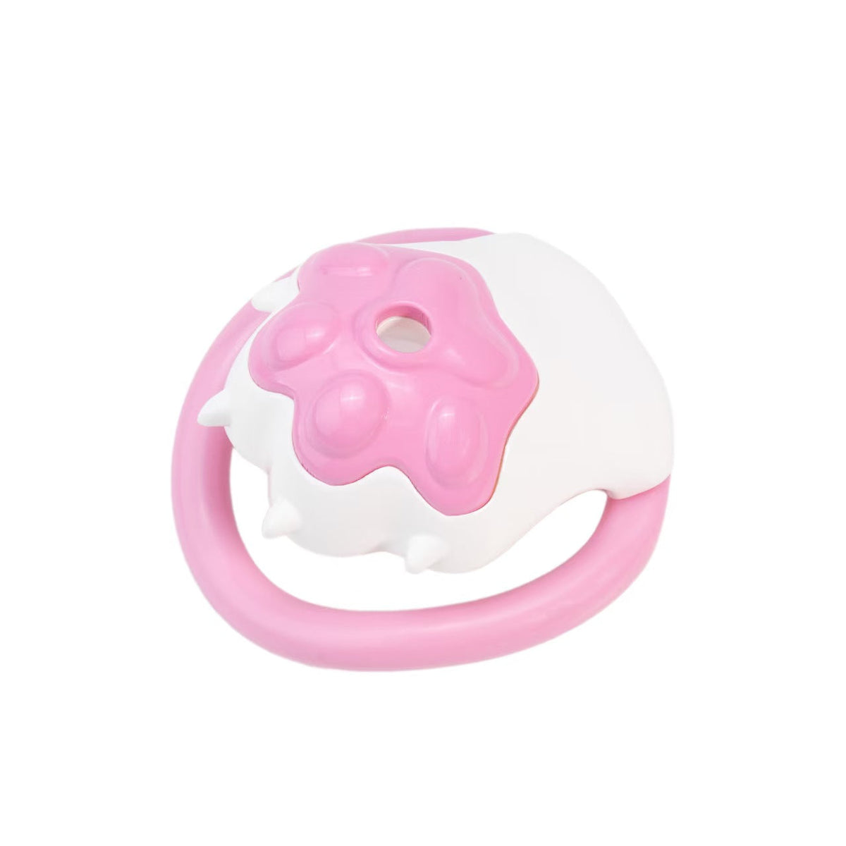 Weiße Cat-Paw-Hülle auf pinkem Ring