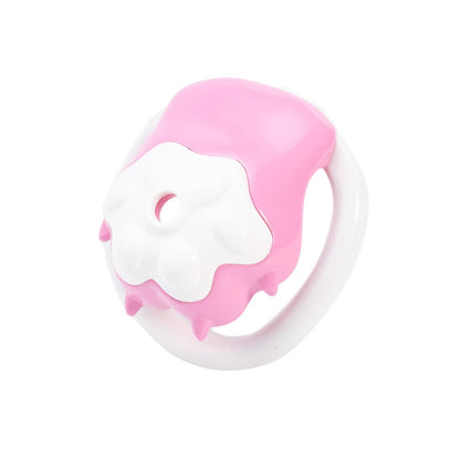 Pinke Cat-Paw-Hülle schräg mit weißem Ring
