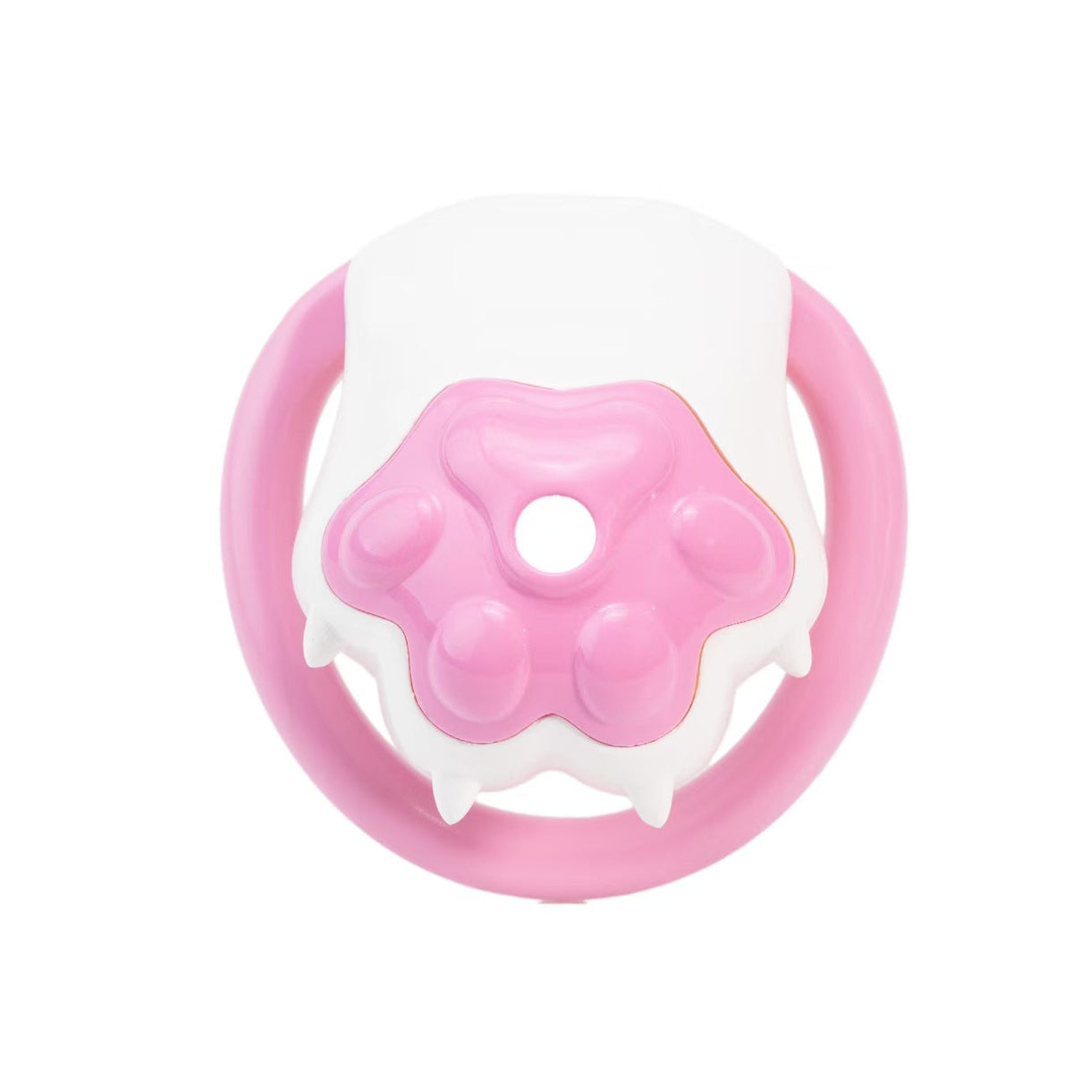 Weiße Hülle frontal mit pinkem Ring