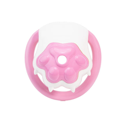 Weiße Hülle frontal mit pinkem Ring