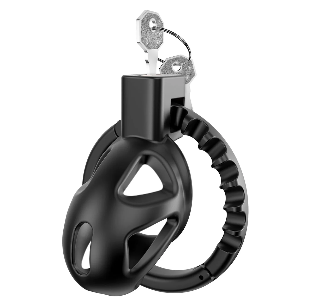 Kleiner schwarzer Käfig mit verstellbarem Ring