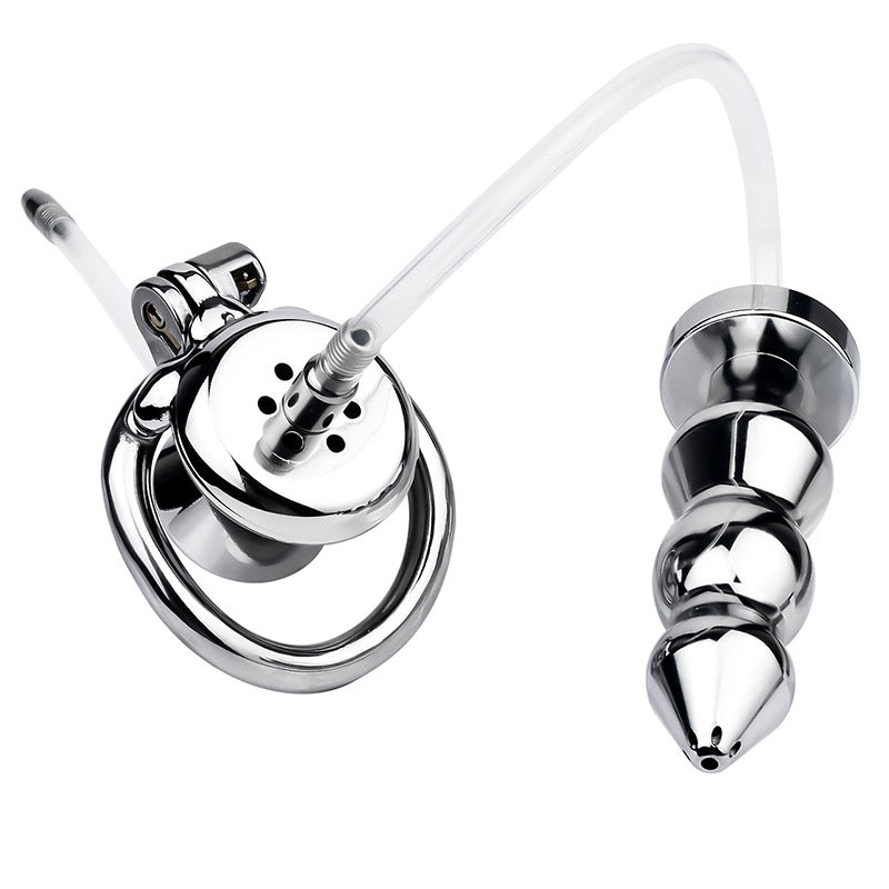 Edelstahlkäfig mit Schlauchverbindung zum Hohlplug