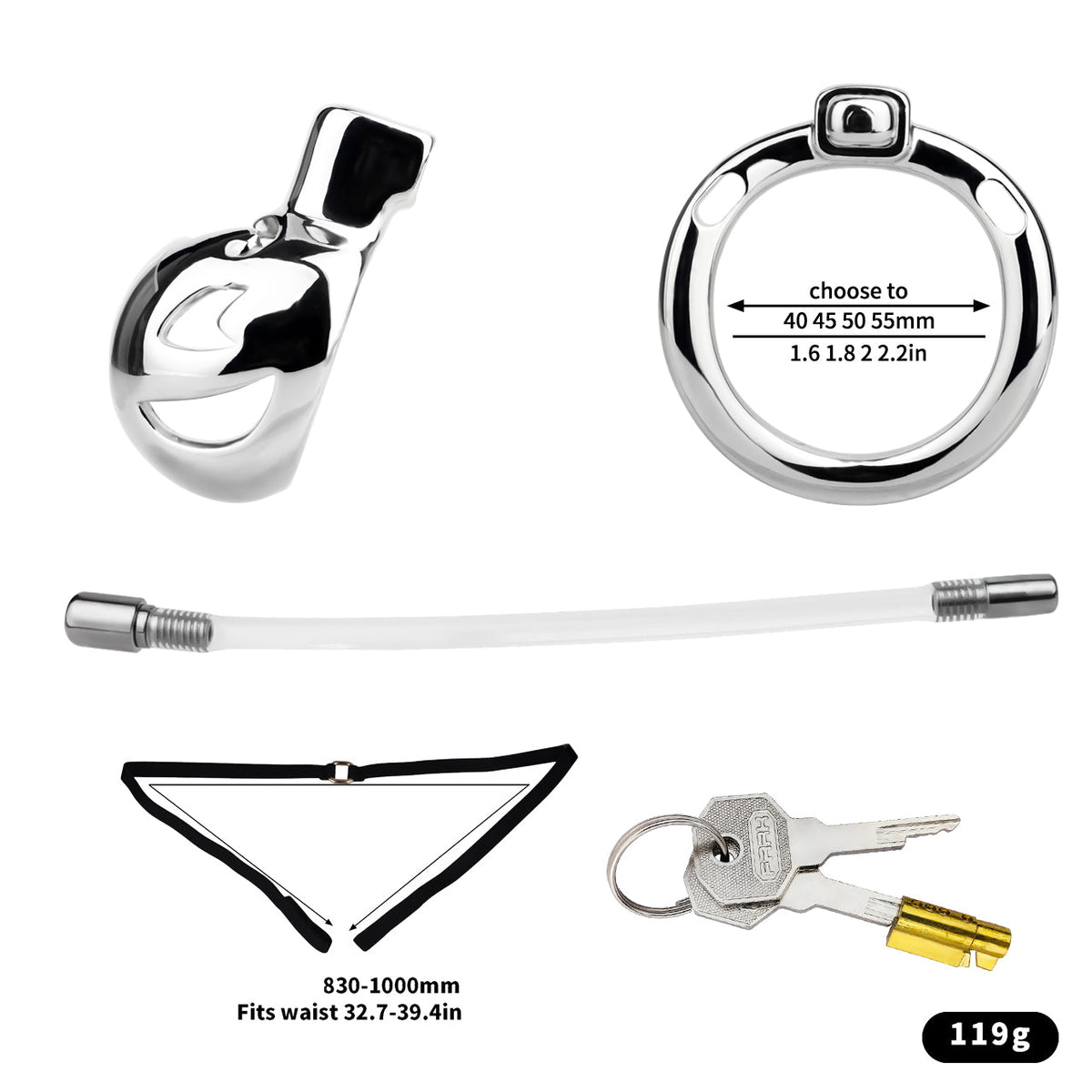 Kurzes Set mit Schlauch und Gurt