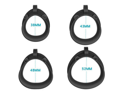 Vier Python-Basisringe in 38, 43, 48 und 52 mm