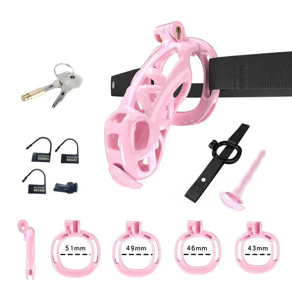 Langes pinkes Set mit Zubehör