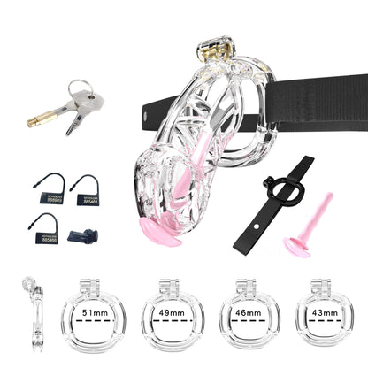 Transparentes Maxi-Set mit Haltegurt