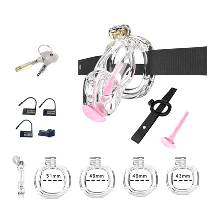 Transparentes Set mit Haltegurt