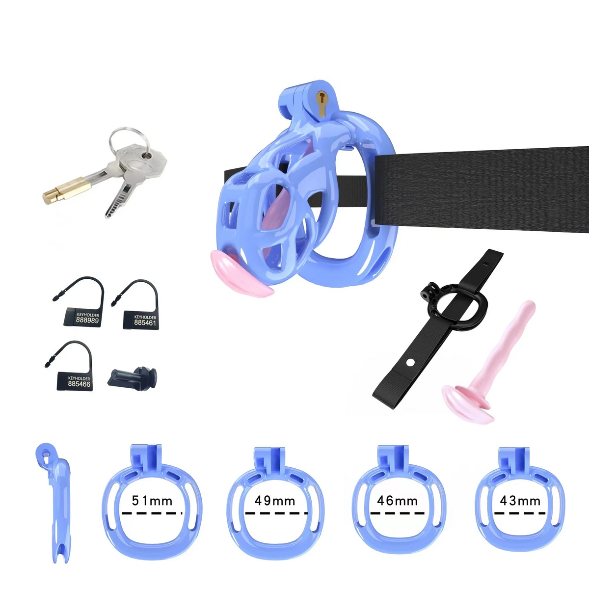 Blaues Set mit Silikoneinsatz