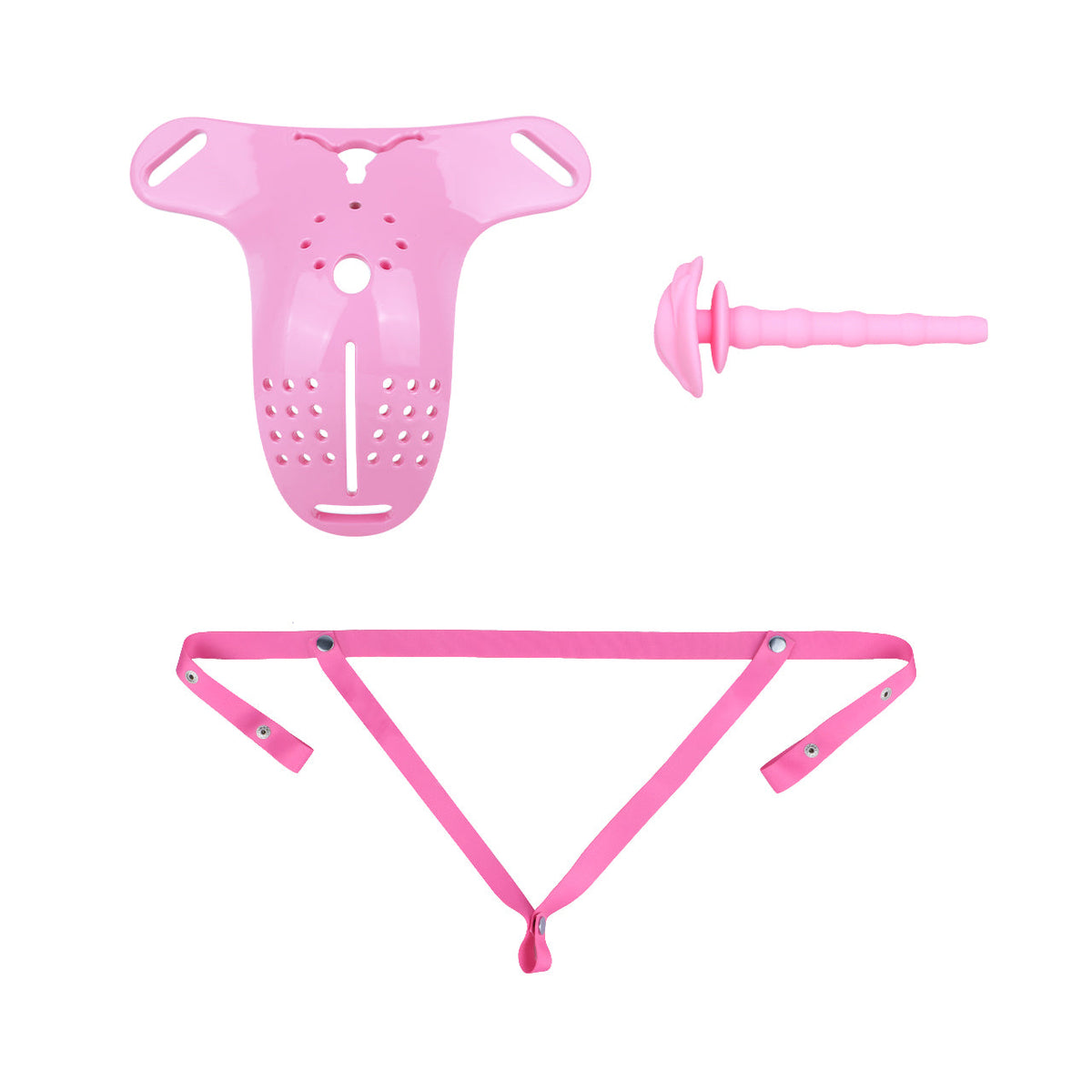 Pinke Front mit Einsatz und elastischem Gurt