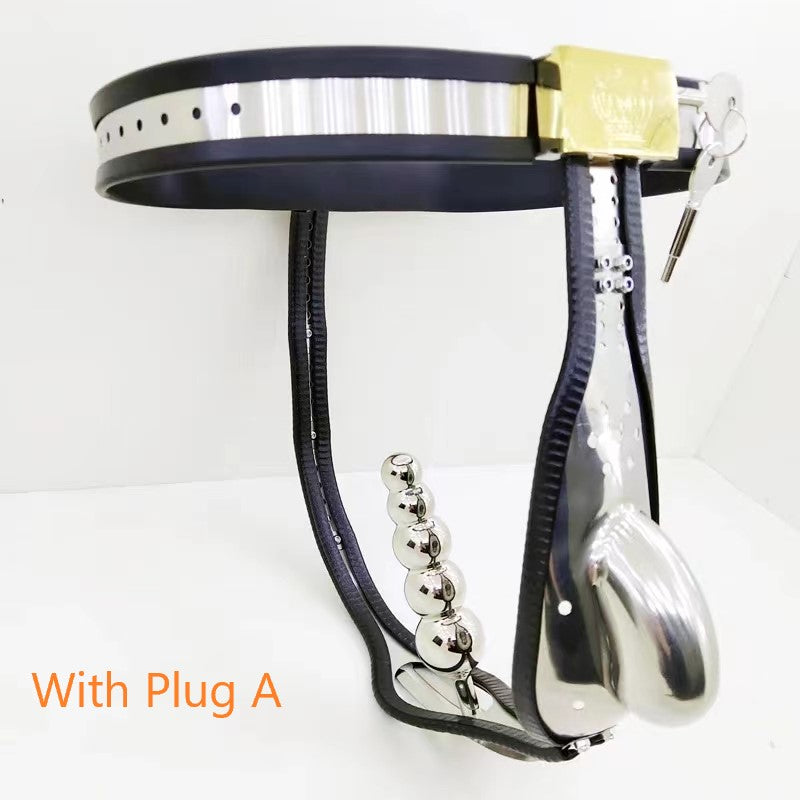 Schwarzer Gürtel mit Analplug A