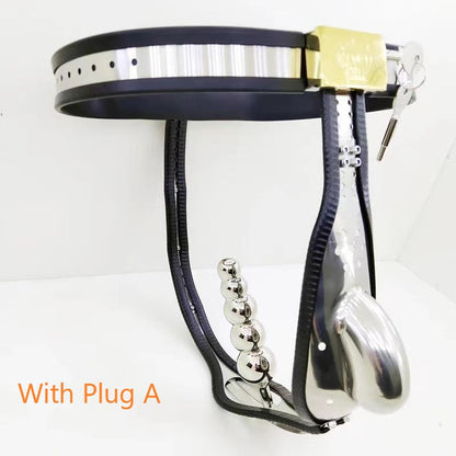 Schwarzer Gürtel mit Analplug A