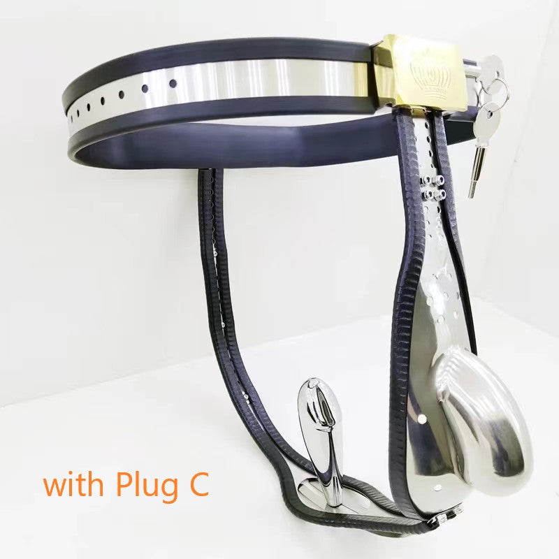 Schwarzer Gürtel mit Analplug C