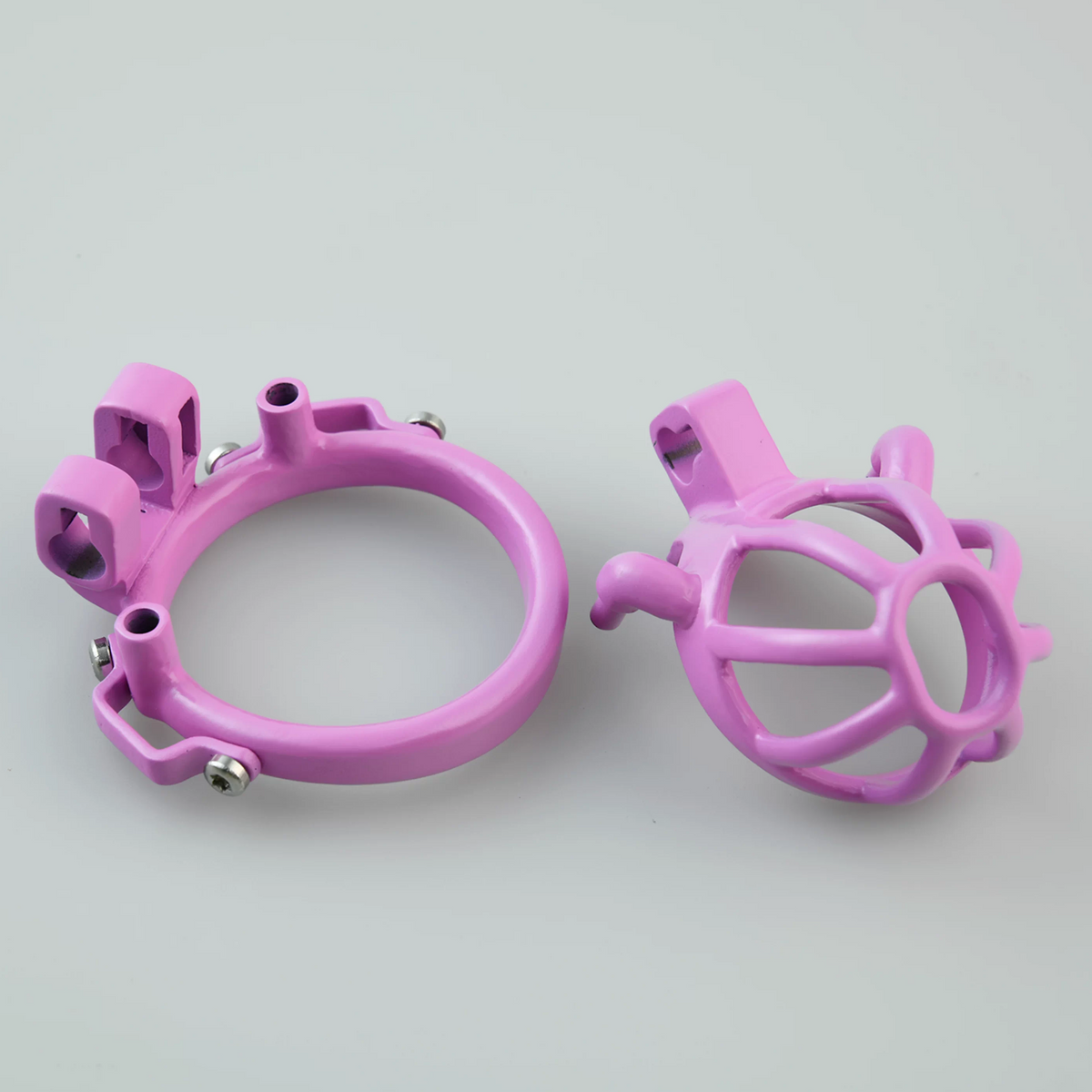 Pinker Käfig und Basisring getrennt