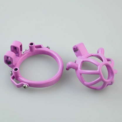 Pinker Käfig und Basisring getrennt