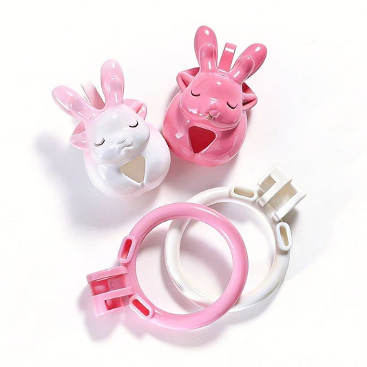 Pinke und weiße Tierfront mit Ringen
