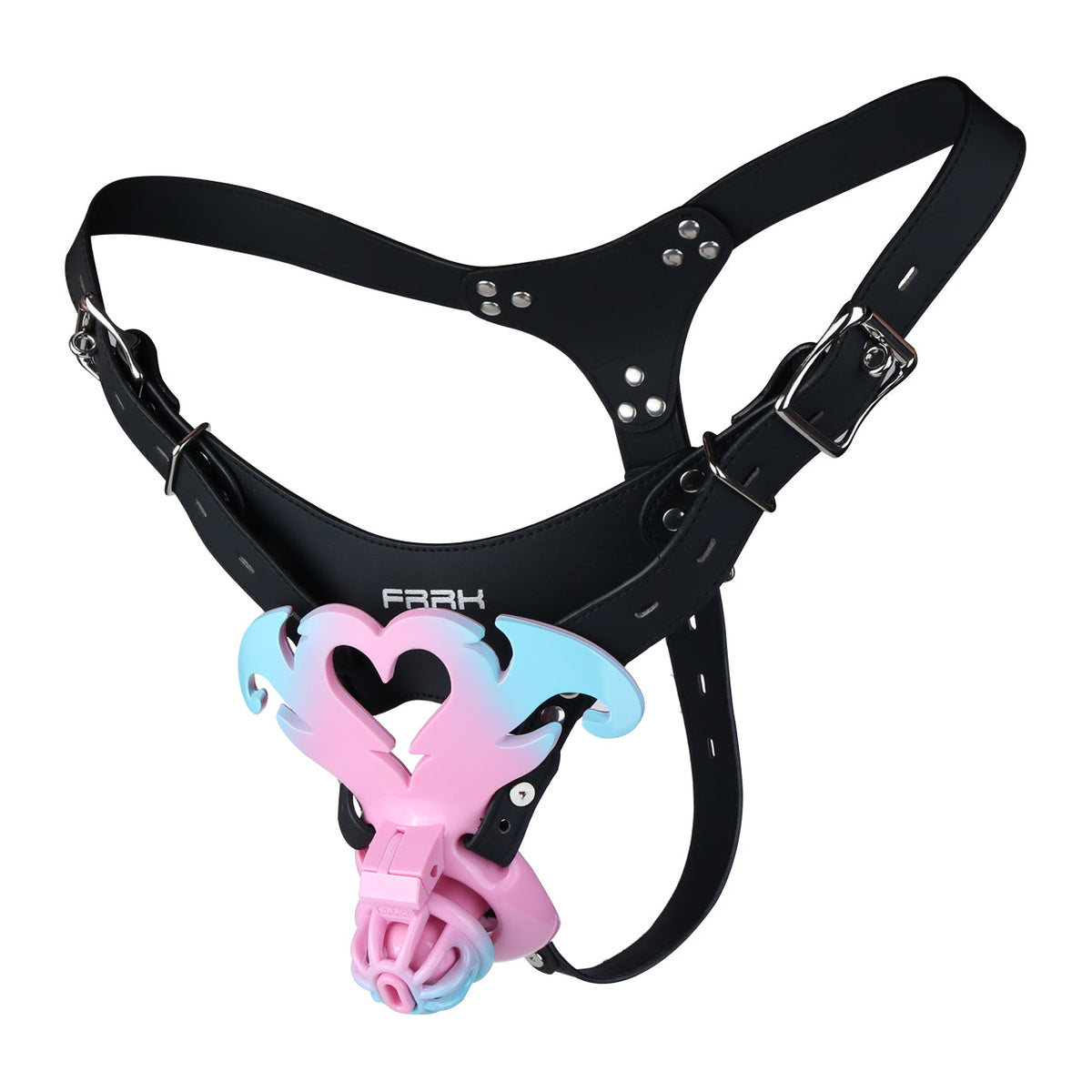 Pink-blaues Mini-Demon-Modell mit Gurt