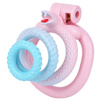 Pink-eisblaue Schlange mit Basisring