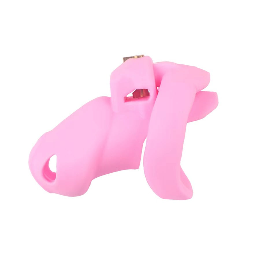Pinker Silikonkäfig mit geöffnetem Ringbereich