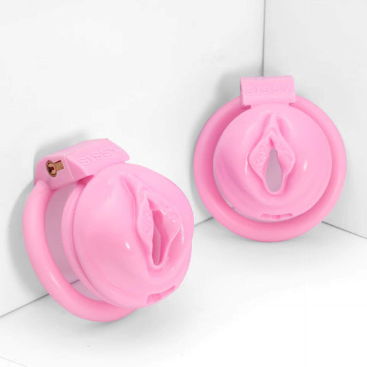 Sissy-Peniskäfig Pink 3.0 mit plastisch geformter Front