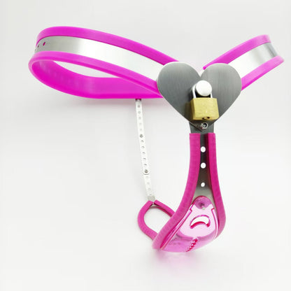 Pinker Gürtel mit pinker transparenter Front