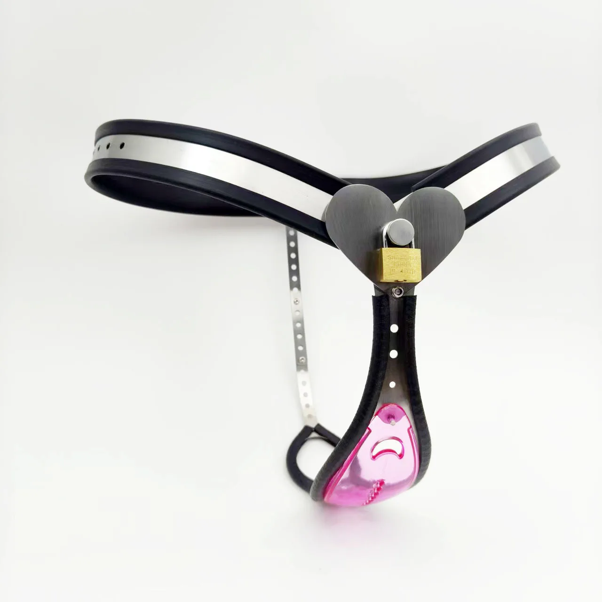 Schwarzer Gürtel mit pinker Front