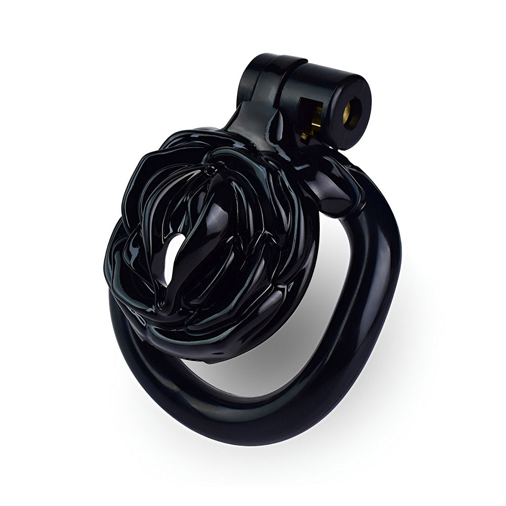 Schwarze Rosenform mit Basisring