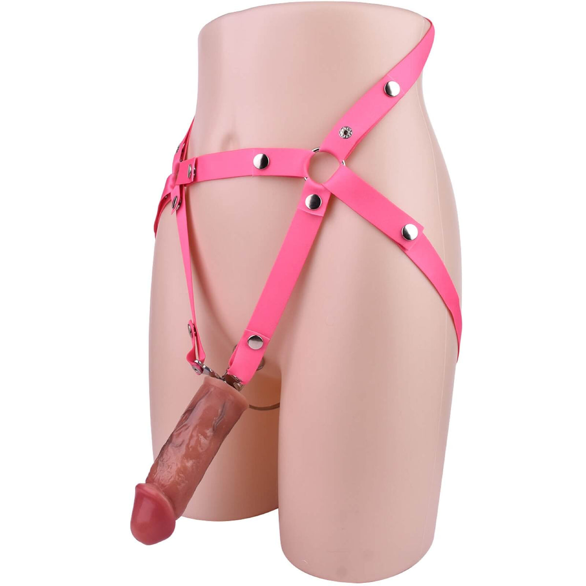 Pinker Gurt mit mittlerem Dildo