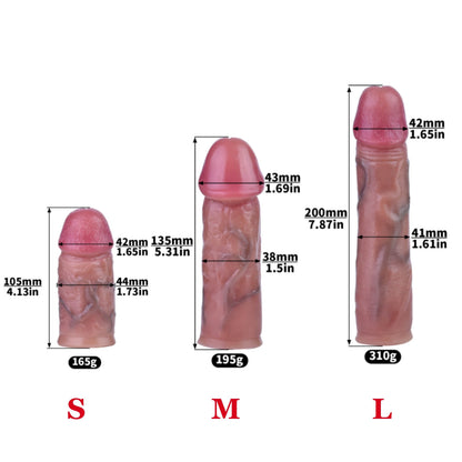 Maße und Gewichte der drei Silikondildos