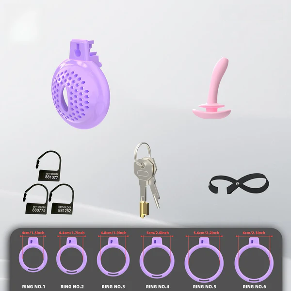 Violettes Set mit Zubehör