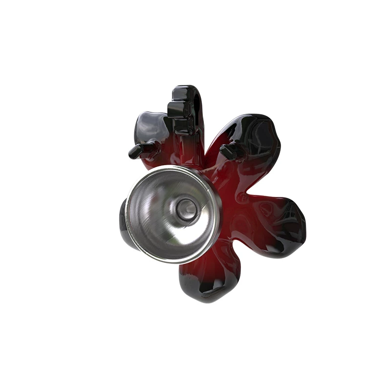 Abgenommenes rot-schwarzes Reverse-Frontteil