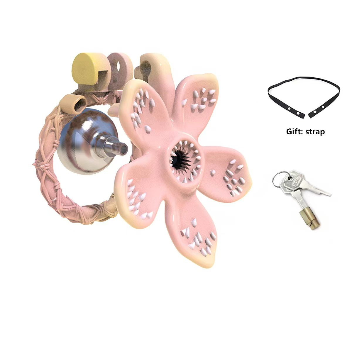 Pink-gelbes Reverse-Set mit Gurt