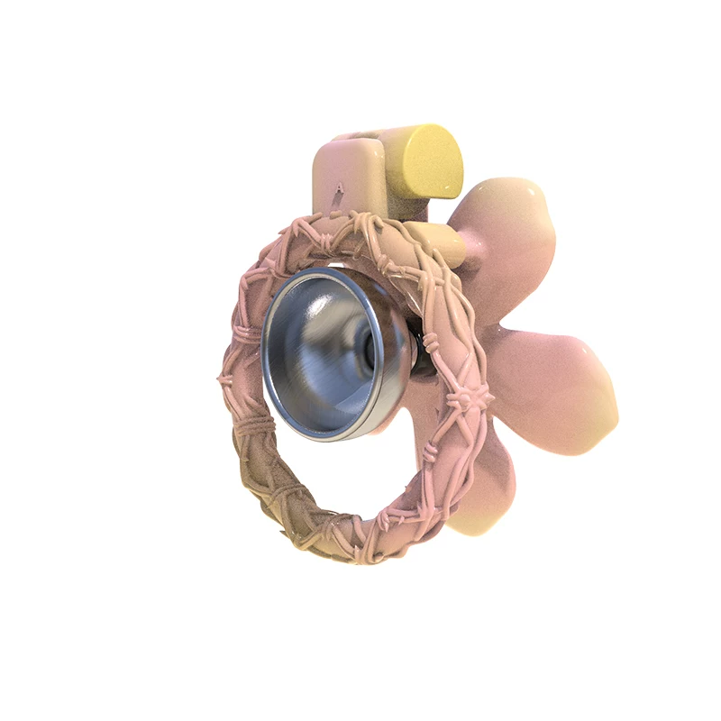 Pink-gelbe Reverse-Aufnahme von hinten