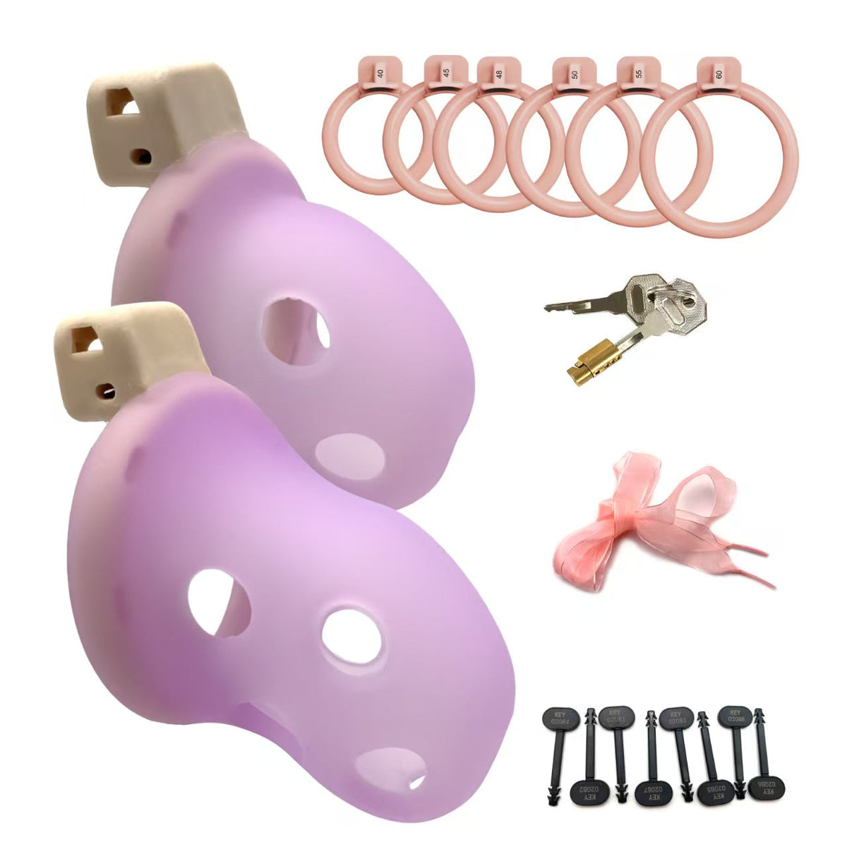 Langes violettes Set mit Zubehör