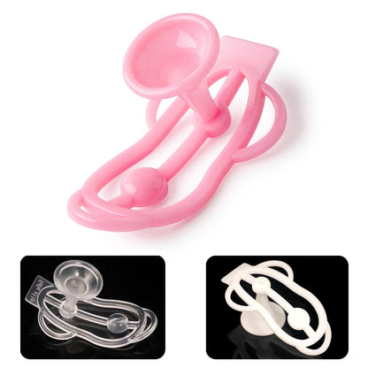 Pinker Clip mit weißer und transparenter Variante