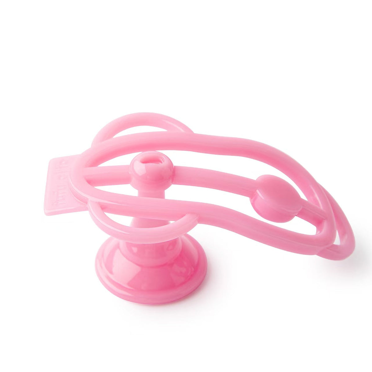 Pinker Clip auf dem Trichteraufsatz