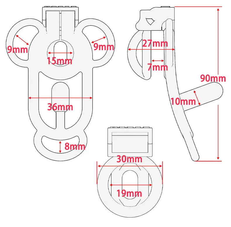 Maße des DIY-Clips
